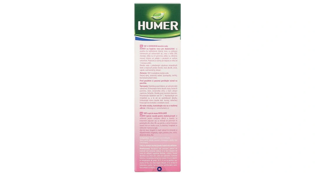 Dung dịch xịt mũi Humer Nasal Hygiene vệ sinh mũi hằng ngày cho bé chai 150ml - 2